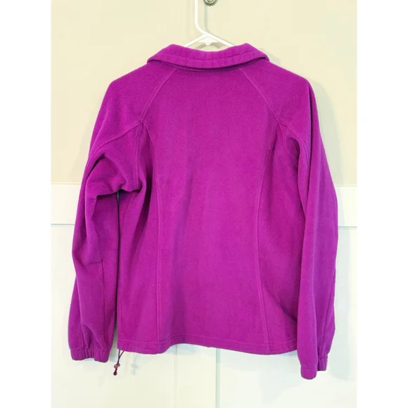 Columbia Pink Full Zip Fleece Jacket Women's Medium – Benton Springs Fast Trek S - Picture 2 of 4